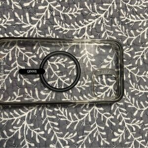 Clear magsafe phone case for iPhone 14 + with Rifle Paper Co magnetic card case